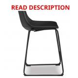 Centiar Black Faux Leather Bar Stool