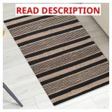 Hand Woven Rug 2x3 - Rustic Boho Floor Mats