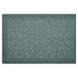 Scroll Foam Bath Mat   24" x 36" Blue Carpet