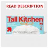 UltraStretch Tall Kitchen Bags 13gal/50ct up&up