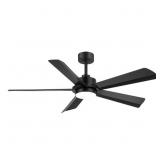 Oswald 56 in Indoor Black Ceiling Fan with LED