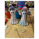 2ct Halloween ceramic light up ghosts