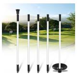 KINGTOP 6 ft White Fiberglass Flagstick