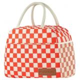 Douyadady Lunch Bag Women/Men (Red+Beige)