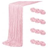 Light Pink Cheesecloth Table Runner 20x120 (4)