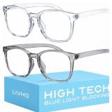 Livho 2 Pack Blue Light Blocking Glasses
