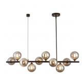 Matte Black Kitchen Island Linear Chandelier