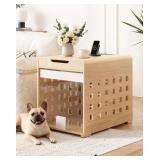 Dog Crate Furniture with Charging Station