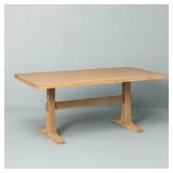 Pedestal Wood Dining Table - Natural