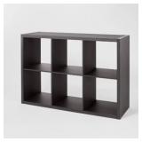 Damaged 6 Cube Organizer Black Oak - Brightroom