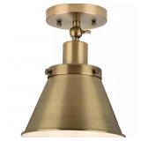 Hinton Collection 1-Light Brass Flush Mount