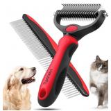 Tpotato Deshedding Brush for Dogs & Cats, Red