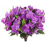 4pcs Artificial Flower Purple Impatiens