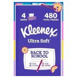 Kleenex Ultra Facial Tissue Flat 4 Pack 120