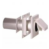4 in. J-Block or Wide-Mount Wall Vent, White