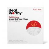 Tall Kitchen Trash Bags - 13 Gal - 100ct