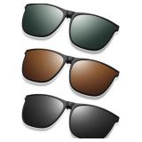 Frienda 3 Pair Polarized Clip-on Sunglasses