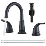 8-Inch Widespread Sink Faucet, Matte Black
