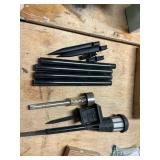3 used damaged solar lights, plastic poles
