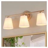 Farmhouse Gold Wall Sconce, 3-Light Vanity