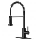 Single-Handle Pull-Down Matte Black Faucet