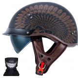 VCOROS Half Helmet F07 Open Face DOT Approved