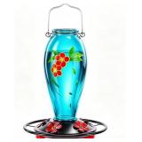 Hummingbird Feeder Outdoors, 5 Ports (Blue)