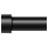 VOIIY Curtain Rods 36"-88" Black 1" Diameter