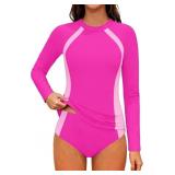 Girls 11-12Y Rash Guard Swimsuit UPF 50+ Two-Piece