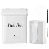 SUBEKYU Magnetic Lint Bin & Dryer Holder White