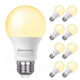60W LED A19 Bulbs, Non-Dimmable, 3000K, 8-Pack