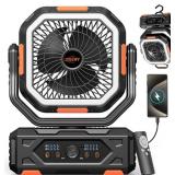 OGERY Portable Fan, 30000mAh, USB Camping Fan