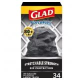 Glad ForceFlex Large Trash Bags 30 Gal 34ct