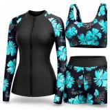 Holipick Women 3-Piece Rash Guard Swimwear