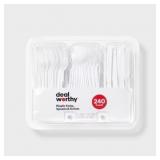 Plastic Forks, Spoons & Knives - 240ct