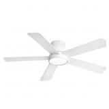 48 in. White Low-Profile Ceiling Fan