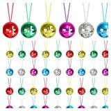 Disco Ball Necklaces, 42 Pieces, 70s Decor