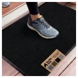 GORILLA GRIP Door Mat   Waterproof 35x23 Black