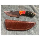 Damascus Knife with Sheath