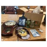 Wall Clock, Oil Lamp, Tiles, Etc