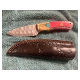 Damascus Knife with Sheath