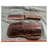 Damascus File Knife with Sheath