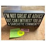 Funny Chandler Bing Wooden Sign Quote