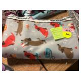 Skater + Party Dachshund Dogs Fleece Fabric