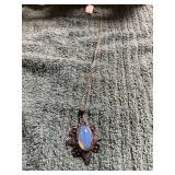 22in Ladies Oval Moonstone Necklace