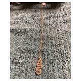 Unisex 22in Small Dragon Pendant Necklace
