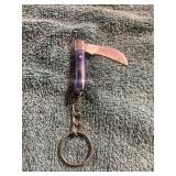 Damascus Keychain Pocket Knife