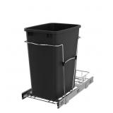 Black Pull-Out Trash Can 35 qt Cabinet