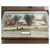 Larson farm pheasants signed print