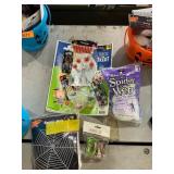 Spider webs, vampire teeth, makeup crayons